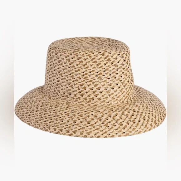 Eric Javits Squishee Mita raffia bucket hat OS Squishee® Bucket Hat | Straw Bucket Hat | Eric Javits main image 3